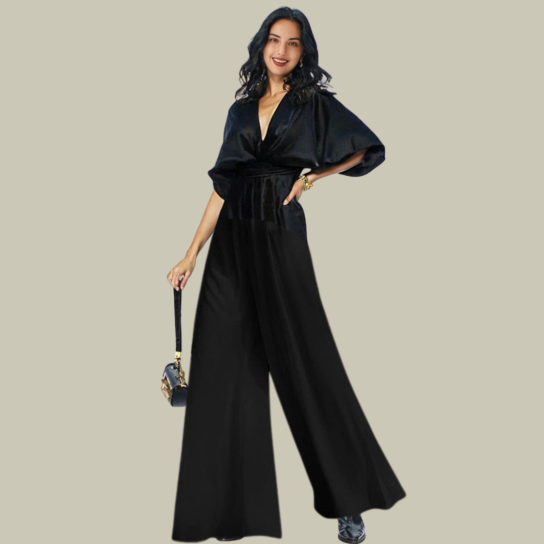 Isabel | Eleganter Jumpsuit mit V-Ausschnitt