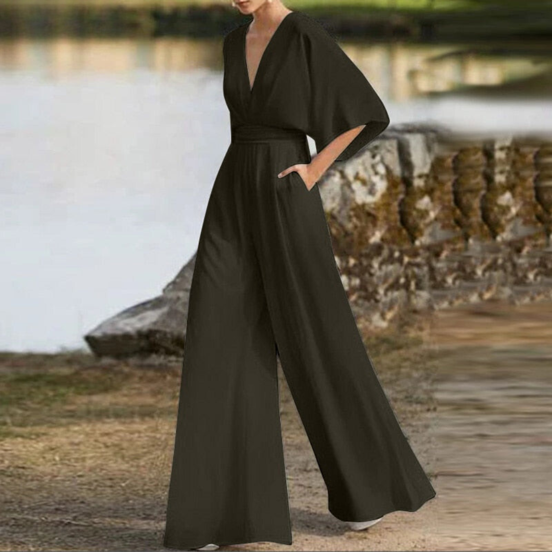 Isabel | Eleganter Jumpsuit mit V-Ausschnitt