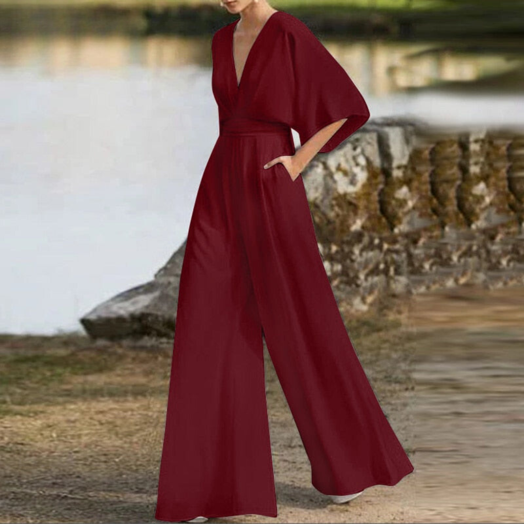 Isabel | Eleganter Jumpsuit mit V-Ausschnitt