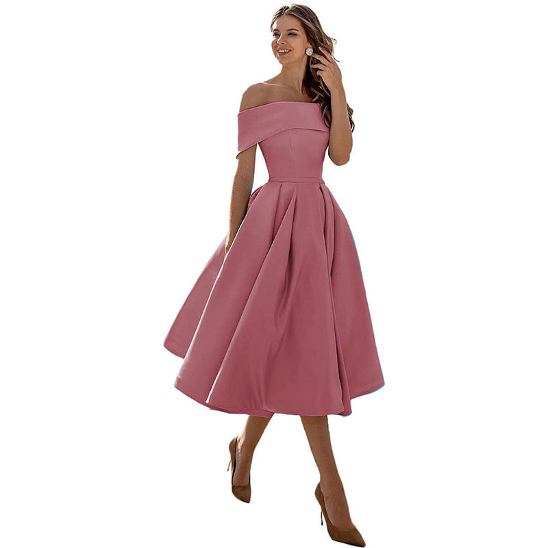 Gabriela | Casual Fashion Trägerloses Partykleid aus Satin