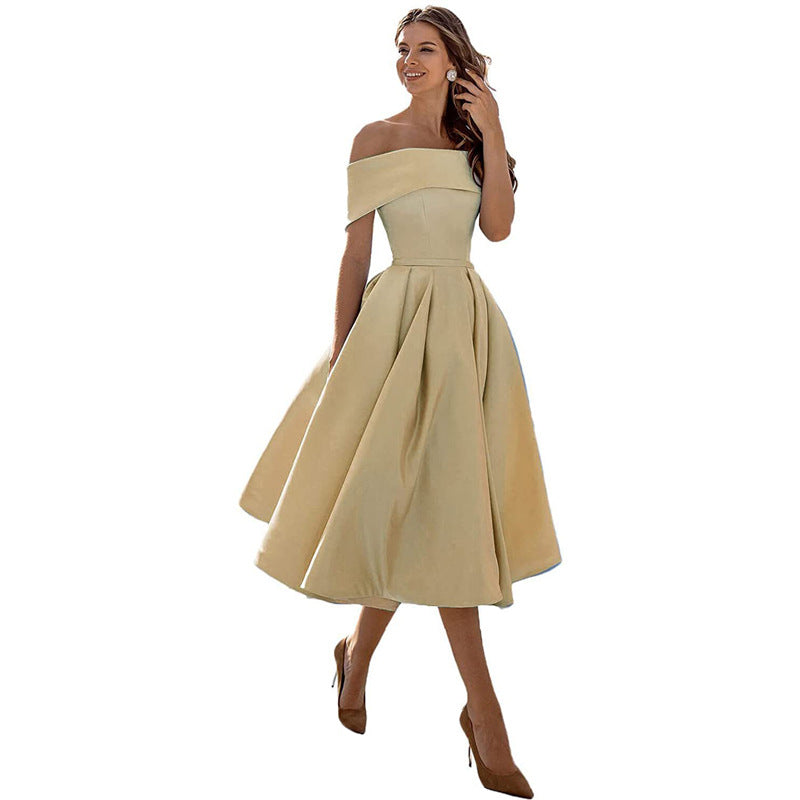 Gabriela | Casual Fashion Trägerloses Partykleid aus Satin