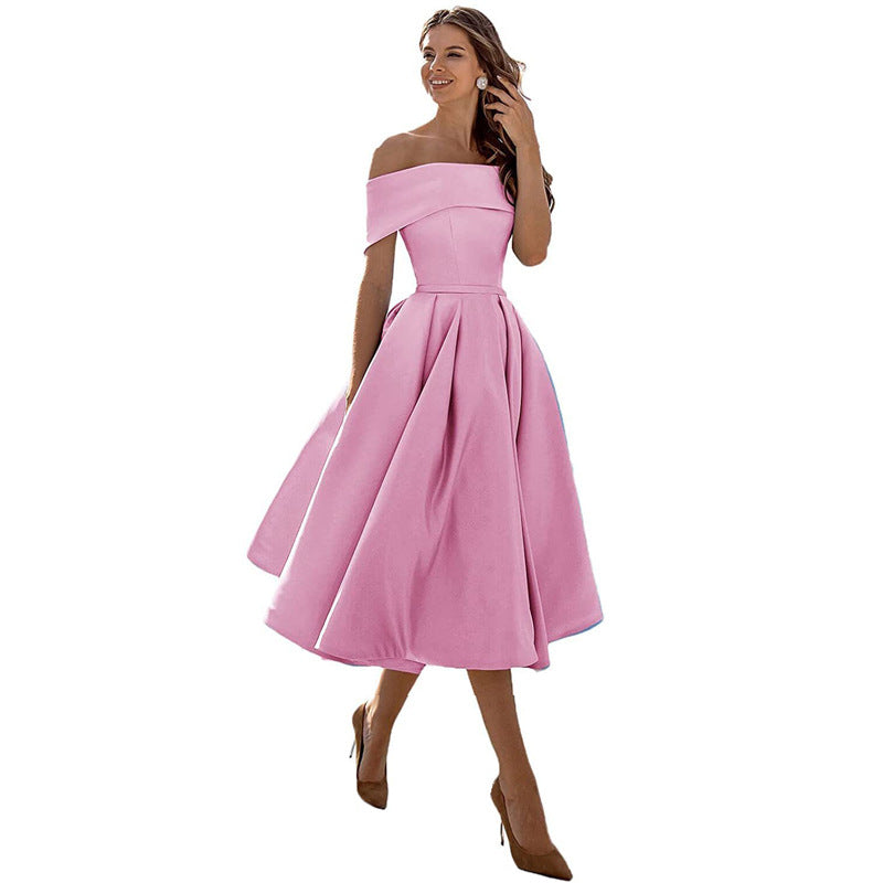 Gabriela | Casual Fashion Trägerloses Partykleid aus Satin