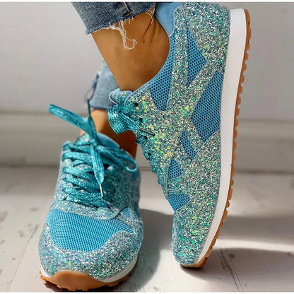 Yamilis | Sneakers mit Glitzer und Pailletten