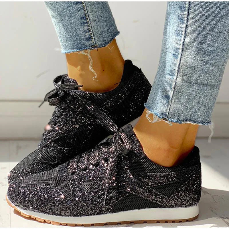 Yamilis | Sneakers mit Glitzer und Pailletten